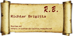 Richter Brigitta névjegykártya